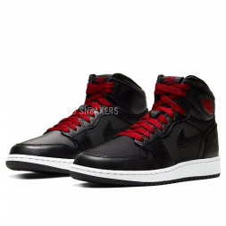 Nike Air Jordan 1 Retro High Black Satin Gym Red