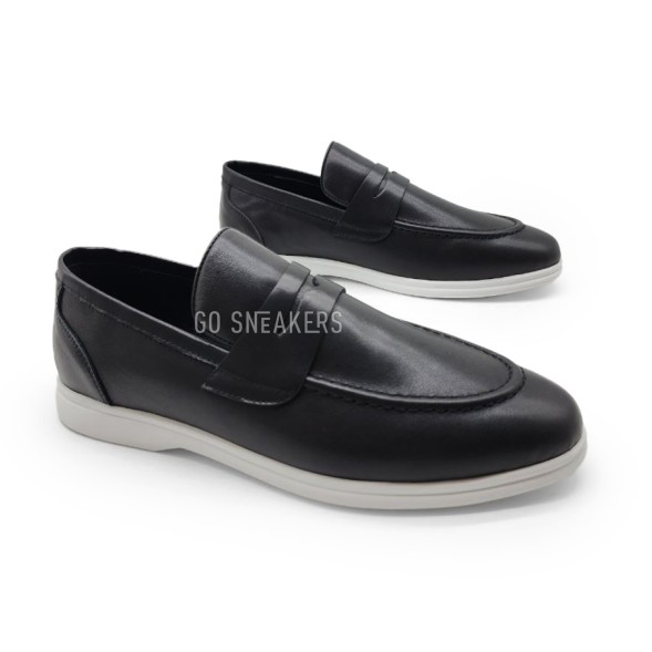 Мужские лоферы Kiton Loafers Leather Black