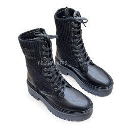 Celine Woman Knitted Boots Black