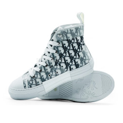 Dior High Top Logo White/Black