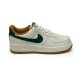 Унисекс кроссовки Nike Air Force White/Brown Black Swoosh