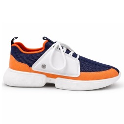 Hermes Casual Shoes For Men Navy/Orange/White