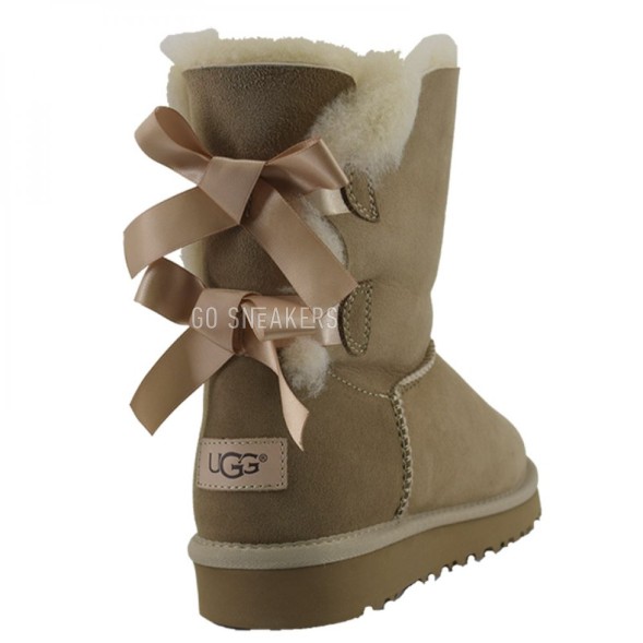 Женские угги с бантиками Bailey Bow II Sand
