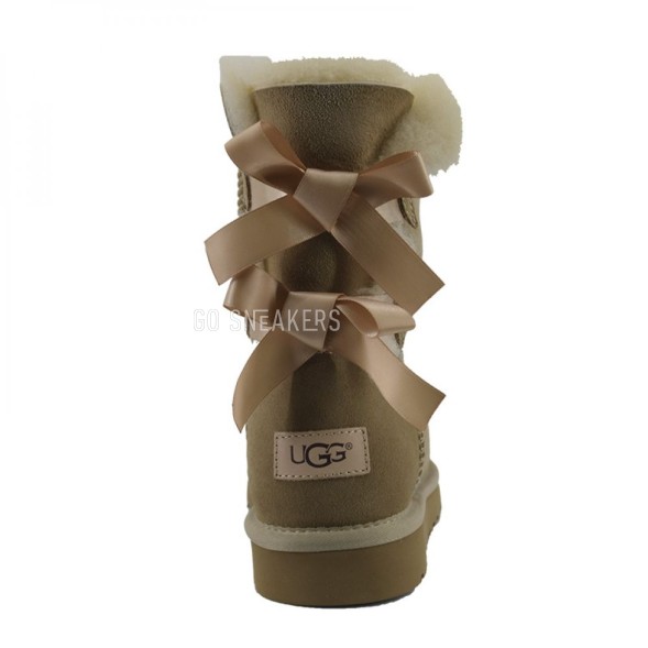 Женские угги с бантиками Bailey Bow II Sand