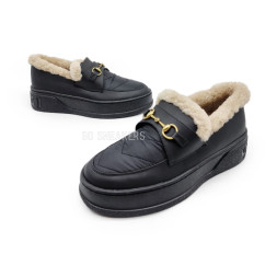 Gucci Moccasins Winter Leather Black