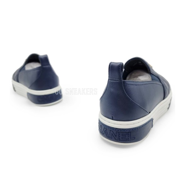Женские слипоны Chanel Slip-ons Leather Navy
