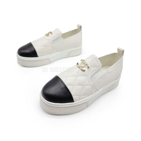 Женские слипоны Chanel Slip-ons Leather White