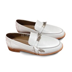 Hermes Loafers White