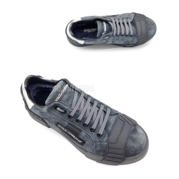 Мужские зимние кроссовки Dolce &amp; Gabbana Man Winter Suede Grey