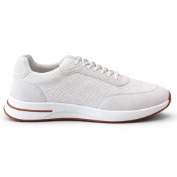 Loro Piana Textile Sneakers White