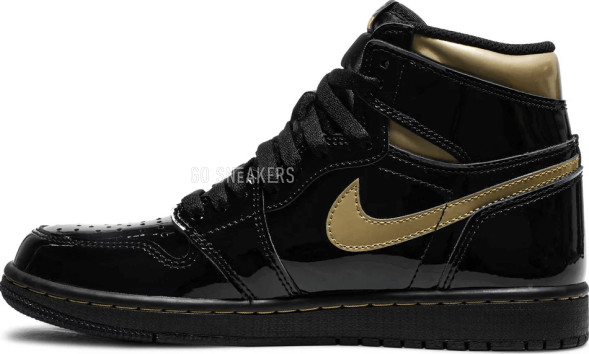 Унисекс кроссовки Nike Air Jordan 1 Retro High OG 'Black Metallic Gold'