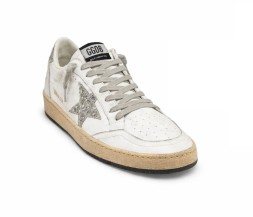 Golden Goose Ball Star Silver Glitter Ice Grey
