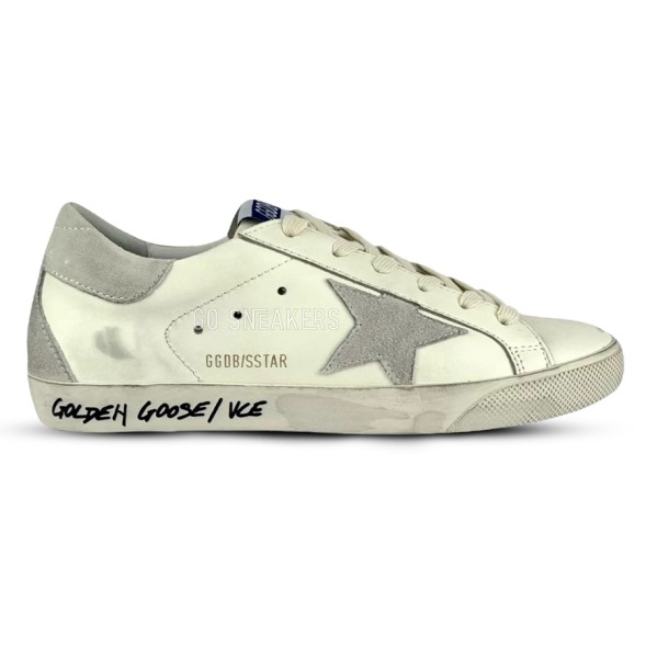 Женские кеды Golden Goose Super-Star With White-Grey-Ice