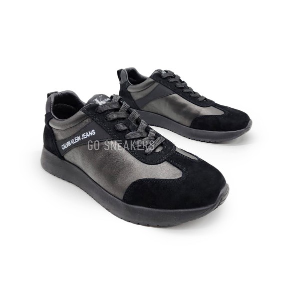 Унисекс кроссовки Calvin Klein Leather Suede Black