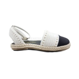 Chanel Flats Textile White