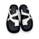 Женские шлепанцы The Row Flip-flop Black/White