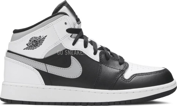 Женские кроссовки Nike Air Jordan 1 Mid GS 'White Shadow'