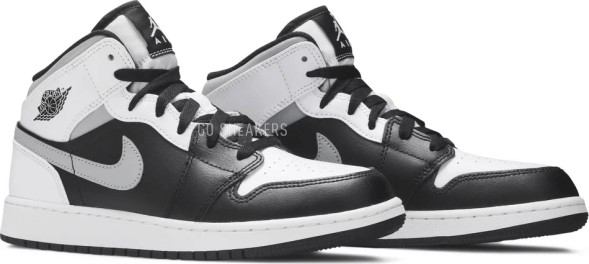 Женские кроссовки Nike Air Jordan 1 Mid GS 'White Shadow'