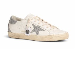 Golden Goose Super-Star With Silver Swarovski Crystal Star And Heel Tab