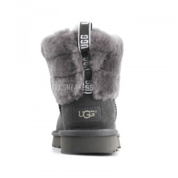Fluff Mini Quilted Logo Boot Grey