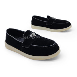 Prada Mocassins Suede Black