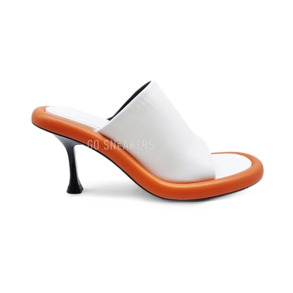 Женские мюли JW Anderson Bumper-Tube White/Orange