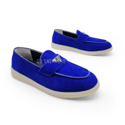 Prada Mocassins Suede Blue