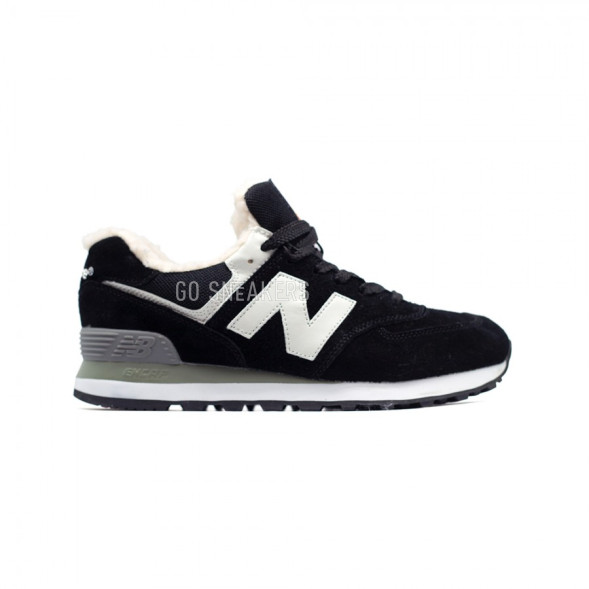 Мужские зимние кроссовки New Balance 574 Black