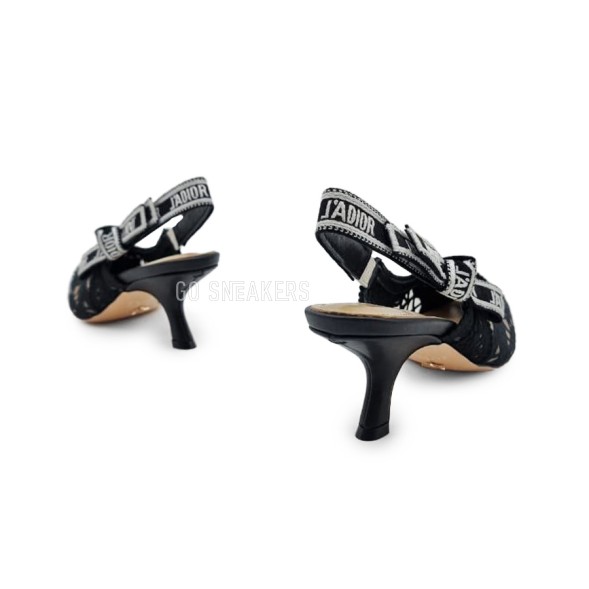 Женские босоножки Dior Textile Knitted Transparent Black