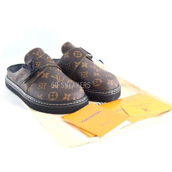 Унисекс тапочки Louis Vuitton Slipper Leather Brown