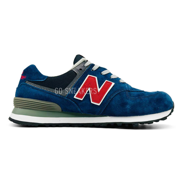 Мужские кроссовки New Balance 574 Suede Man Navy/Red