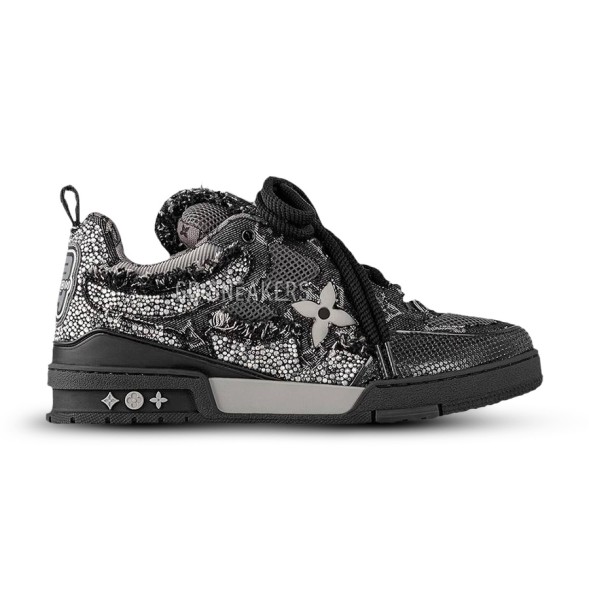 Унисекс кроссовки Louis Vuitton Skate Sneaker 'Black Swarovski Monogram'