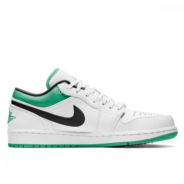 Унисекс кроссовки Nike Air Jordan 1 Low White Lucky Green Black