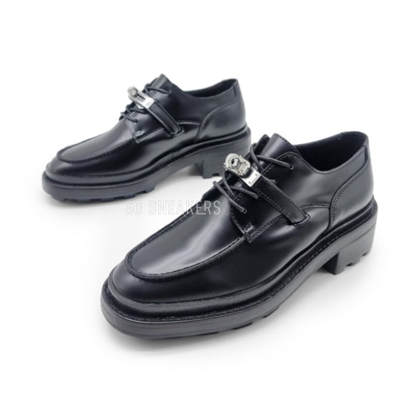 Женские лоферы Hermes Loafers Leather Black