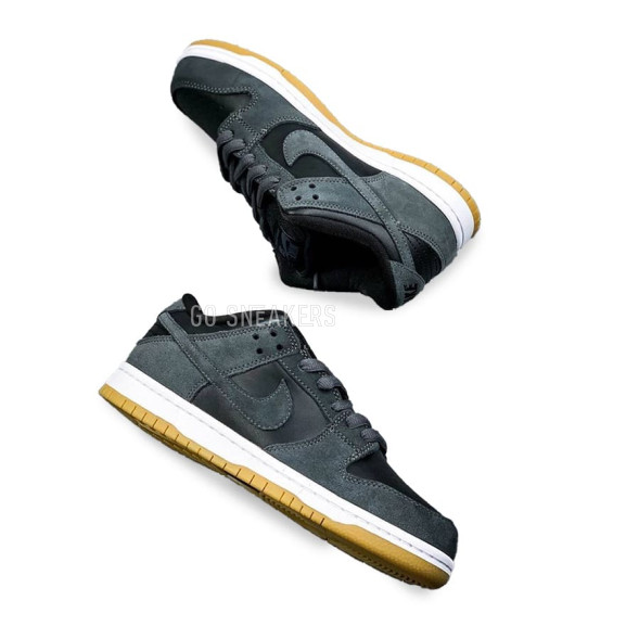 Мужские кроссовки Nike SB Dunk Low Dark Man Grey Black Gum