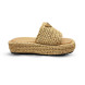 Женские шлепки Prada Flip-flop Knitted Textile Beige