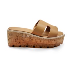 Hermes Flip-flops Wood Brown