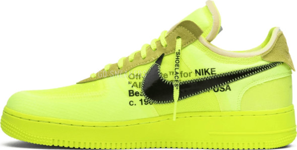 Унисекс кроссовки Nike Off-White x Air Force 1 Low 'Volt'