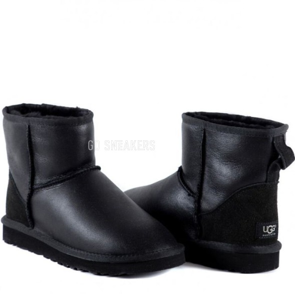 Женские мини угги Mini Metallic Black