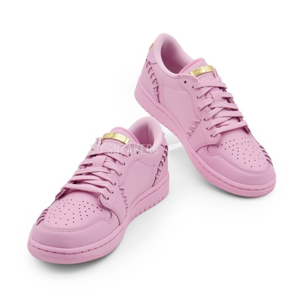 Женские кроссовки Nike Air Jordan 1 Low MM Perfect Pink Metallic Gold