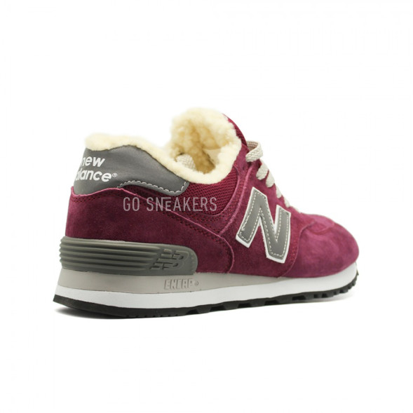 Женские зимние кроссовки New Balance 574 Bordeaux