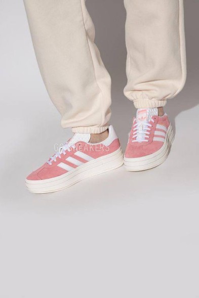 Унисекс кроссовки Adidas Gazelle Suede Platform Coral