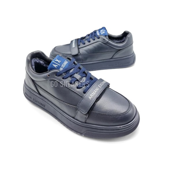 Мужские кроссовки Armani Excahnge Winter Leather Navy