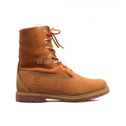 Женские ботинки с мехом Timberland Teddy Fleece Chestnut